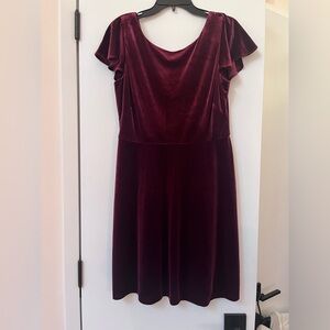 Velvet  burgundy dress, London Times